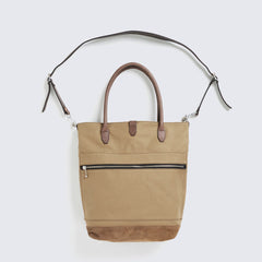 ACV-BG05ASG ARMY SERGE 2 WAY TOTE SHOULDER BAG - SAND - May club