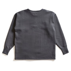 ACV-SW04 FLEECE LINED HENLEY-NECK SWEATSHIRTS - CHARCOAL GREY - May club