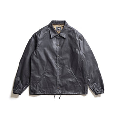 ACV-WX03 WAXED COTTON COACH JACKET - BLACK