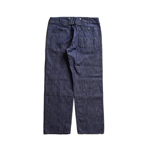 ACV-TR03CLD COTTON LINEN DENIM BUCKLE BACK TROUSERS