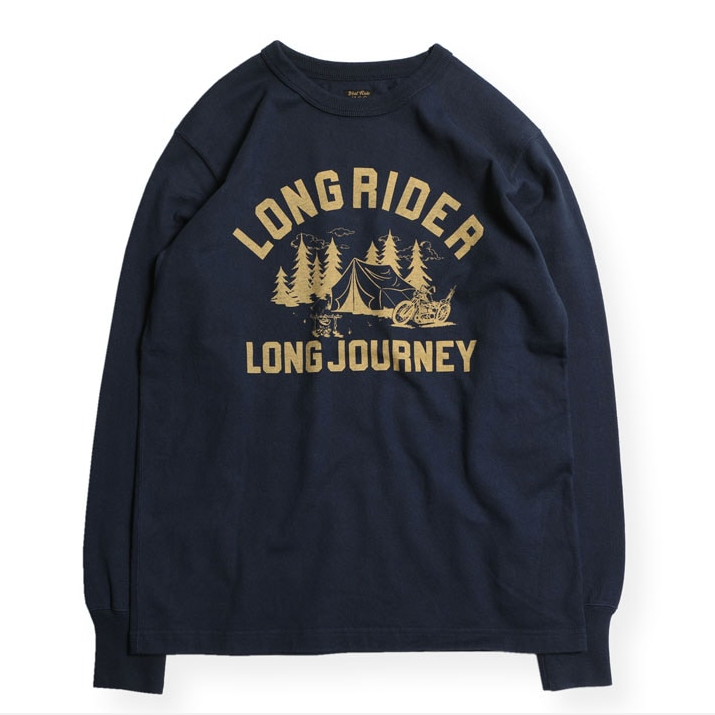 "LONG RIDERS" LONG SLEEVES TEE - NAVY