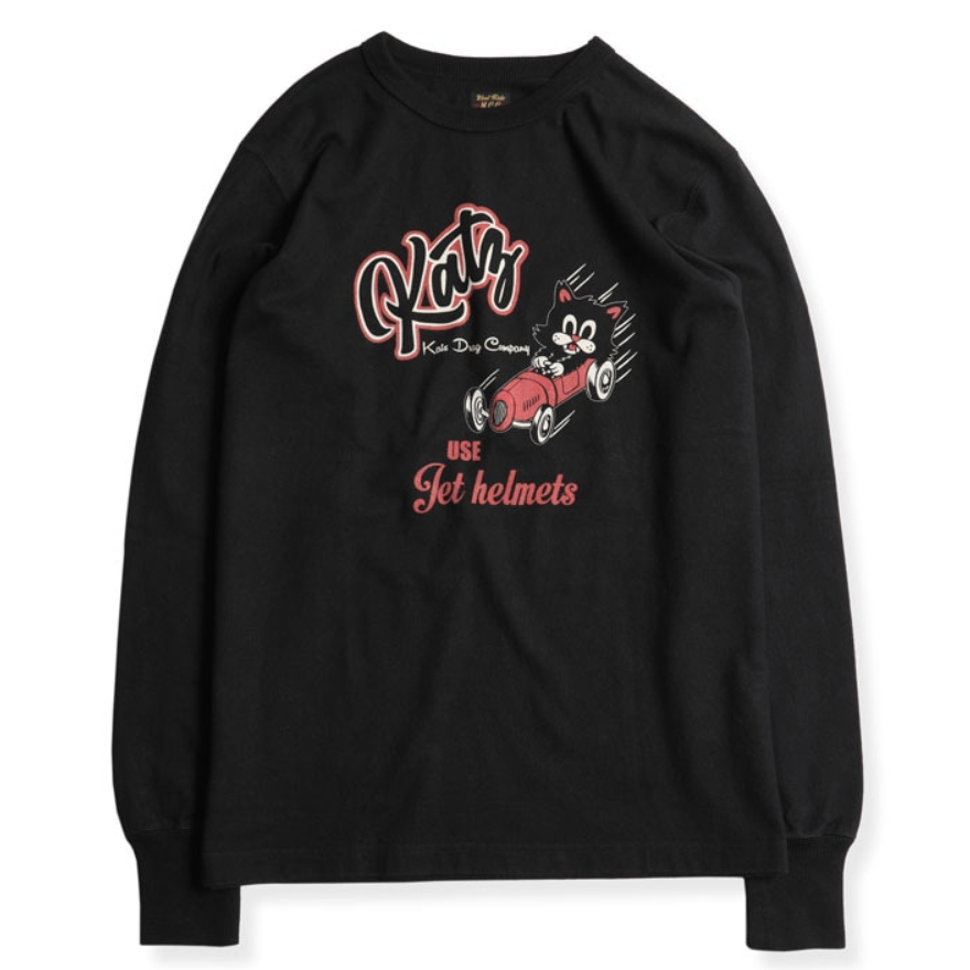 "LEAVE A TRACK" LONG SLEEVES TEE - BLACK