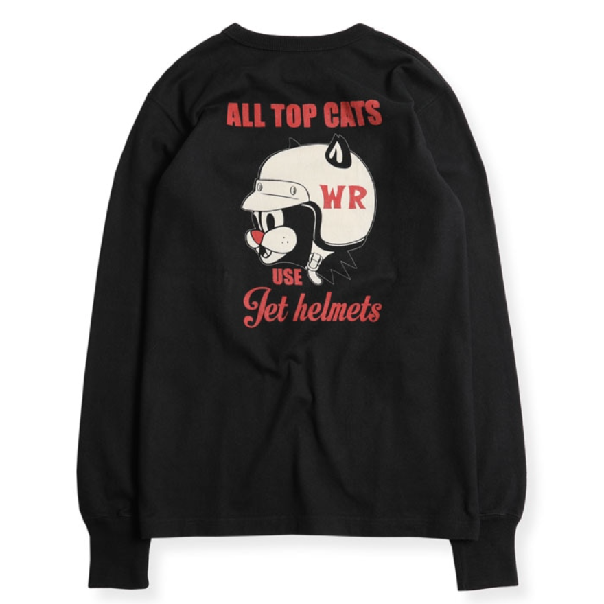 "LEAVE A TRACK" LONG SLEEVES TEE - BLACK