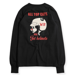 "LEAVE A TRACK" LONG SLEEVES TEE - BLACK
