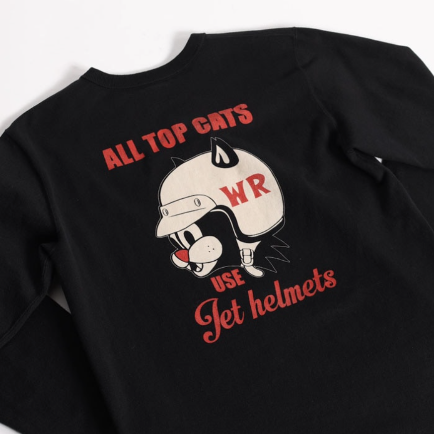 "LEAVE A TRACK" LONG SLEEVES TEE - BLACK