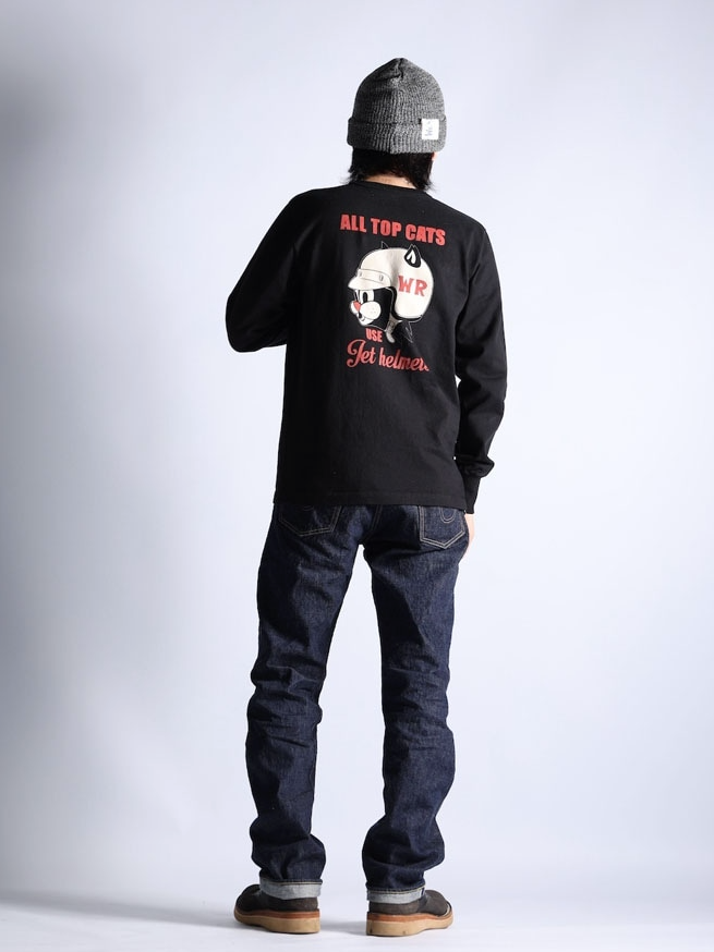 "LEAVE A TRACK" LONG SLEEVES TEE - BLACK