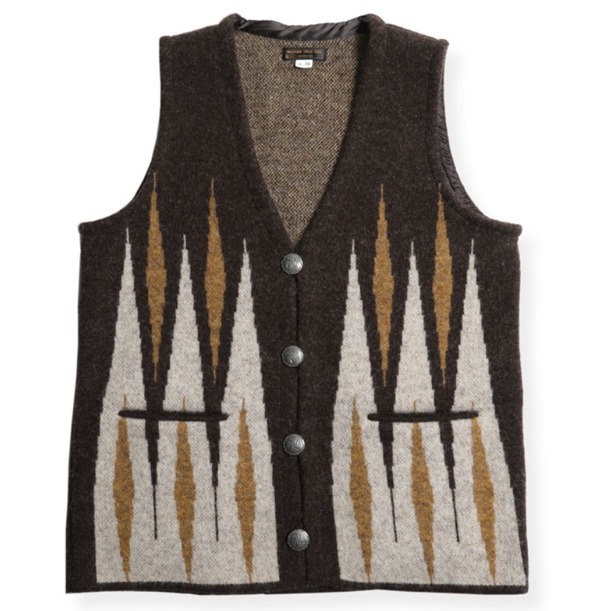 ARGYLE CHIMAYO VEST - BROWN