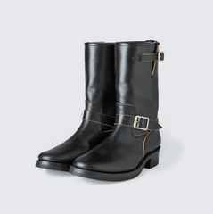 AB-01HB-CL HORSEBUTT ENGINEER BOOTS NARROW (BLACK TEA CORE)