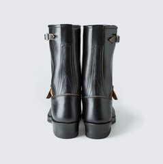 AB-01HB-CL HORSEBUTT ENGINEER BOOTS NARROW (BLACK TEA CORE)