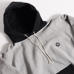 RW TWO TONE HOODIE - H.GRY/BLK