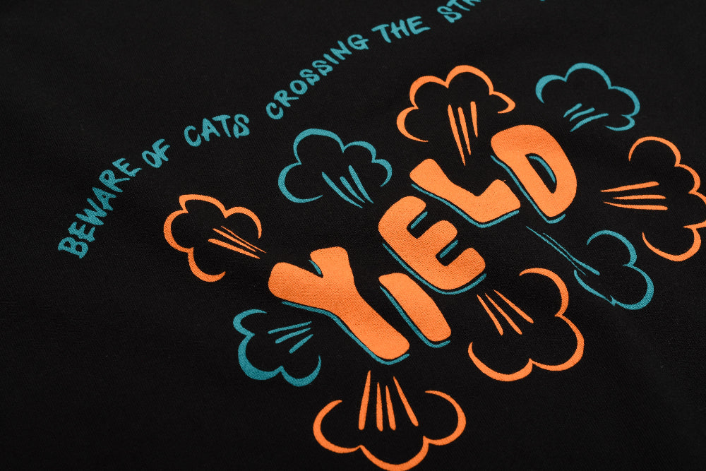 "YIELD" TEE - BLACK