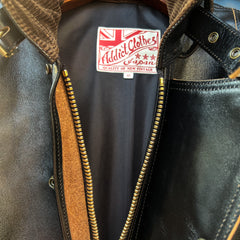 AD-09 HORSEHIDE (TEA CORE) ULSTER JACKET - BLACK