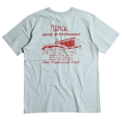 "DRIVE-IN" TEE - AQUA