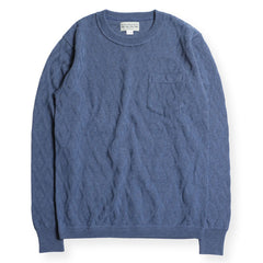 NGT MESH JACQUARD SWEATER - DENIM