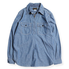 FARMER PULLOVER WORK SHIRTS - BLUE