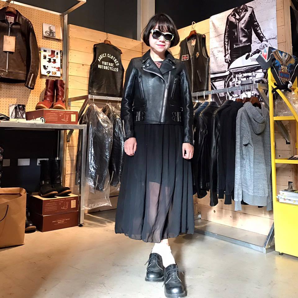 AD-02W SHEEPSKIN DOUBLE RIDERS JACKET WOMEN'S – May club