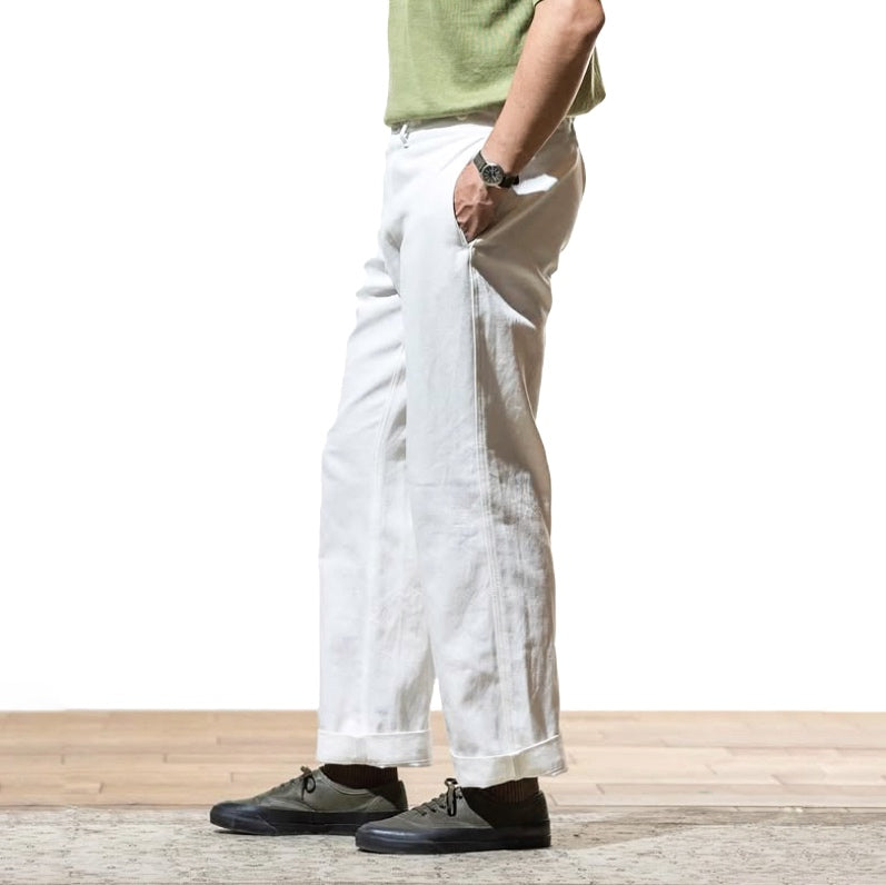 ACV-TR03CLRH COTTON LINEN BUCKLE BACK TROUSERS