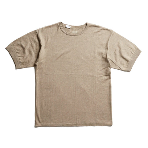 ACV-KNS01SS CREW NECK SHORT SLEEVE KNIT TEE - SMOKE BEIGE - May club