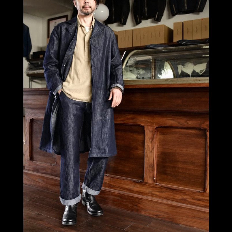 ACV-SCT01CLD COTTON LINEN DENIM WORK COAT