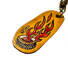 KEY TAG - TIRE ON FIRE