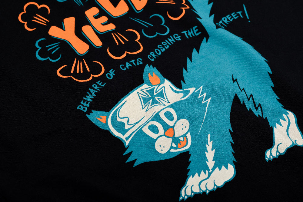 "YIELD" TEE - BLACK