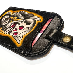 CARD HOLDER - FLYING WHEEL SKULL