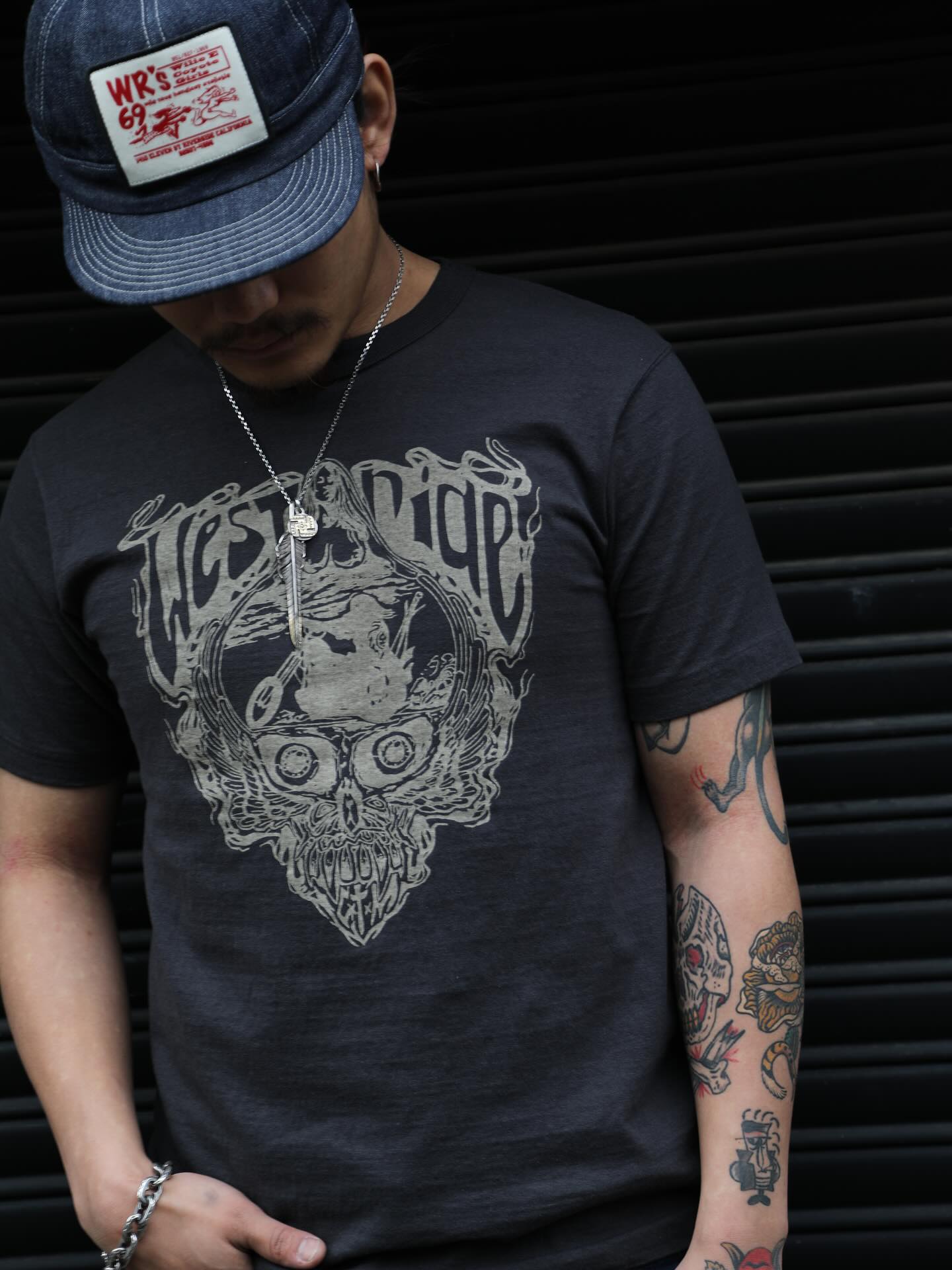 V25 SKULL MIND TEE - CHCL