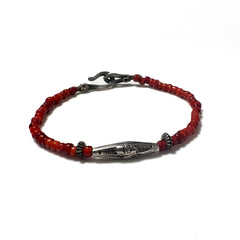 Antique White Heart Dead Stock / Long 福 Bracelet
