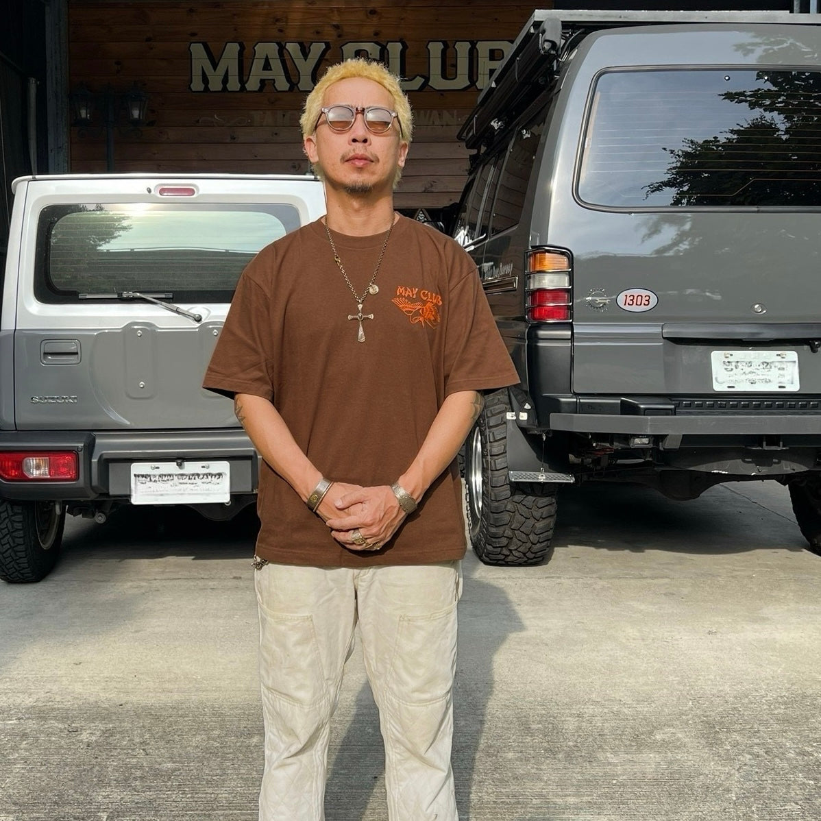 SAMURAI BIKER TEE - BROWN