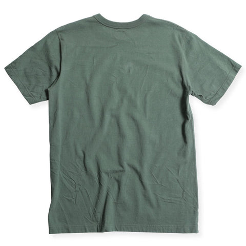 "BACK ROAD IN THE WIND" TEE - SMOKY GREEN - May club