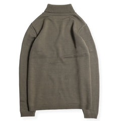 CLASSIC HIGH NECK SWEATER - OLIVE - May club