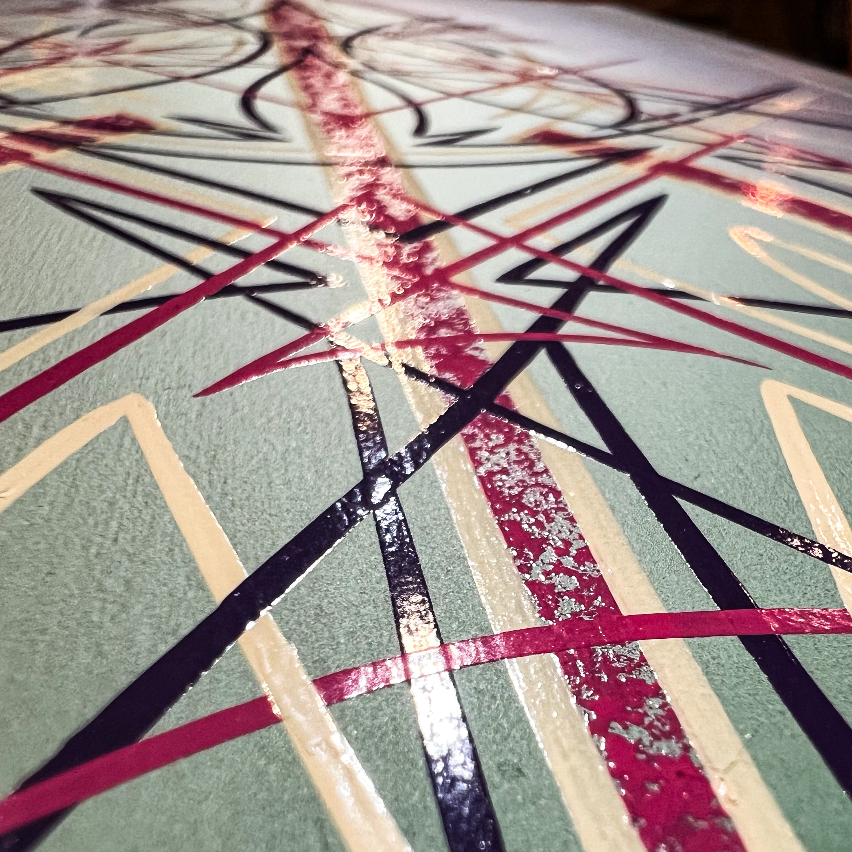 Psycho-Grafix Pinstripe Art Pieces : Pink x white x Purple