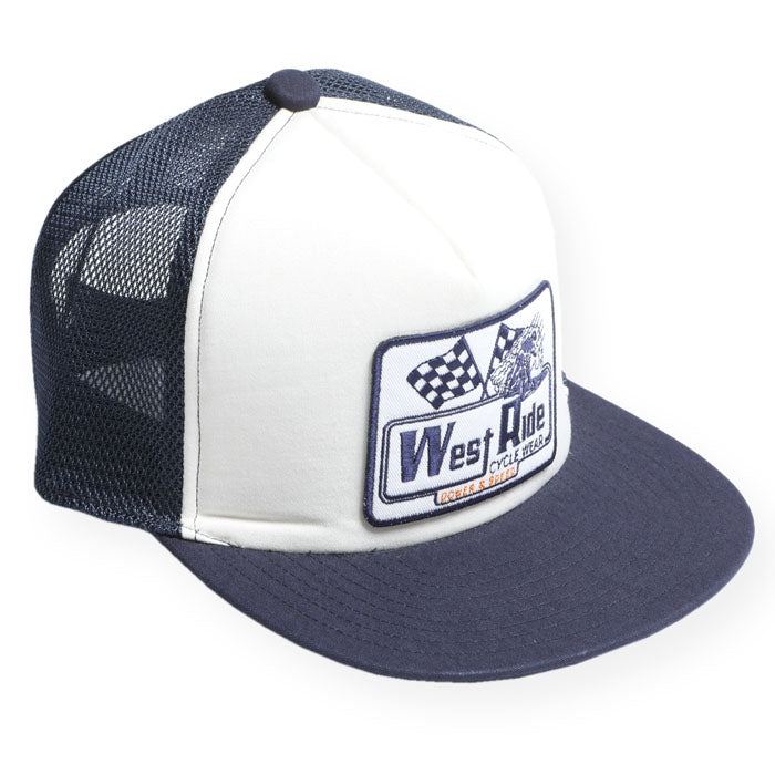 MESH CAP：FLAGS NAVY/OFF