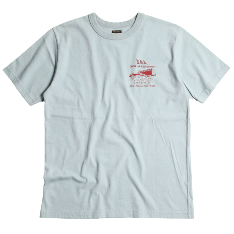 "DRIVE-IN" TEE - AQUA
