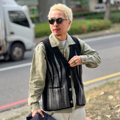 CHIMAYO KNIT VEST-BLACK