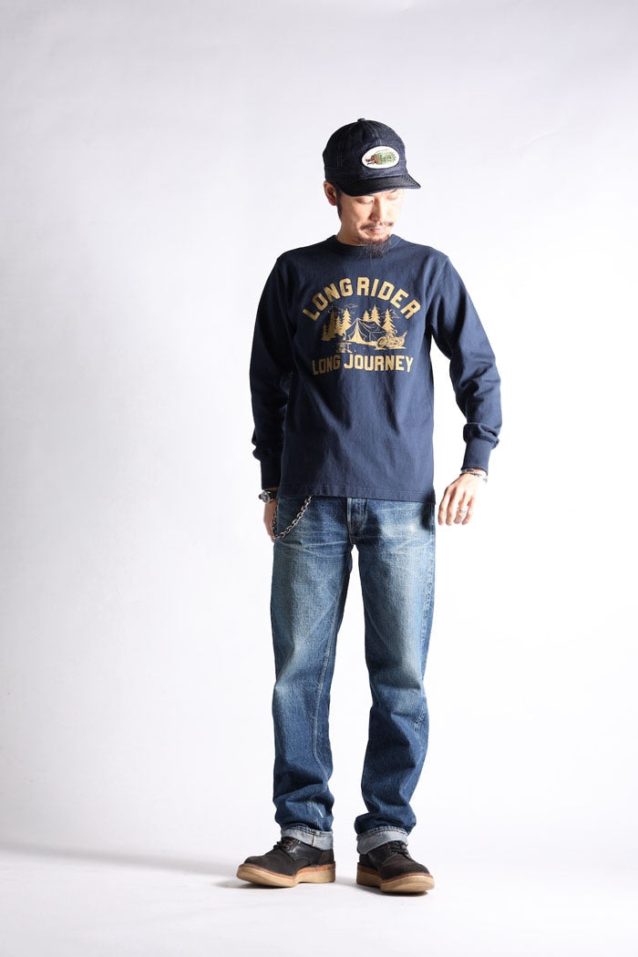 "LONG RIDERS" LONG SLEEVES TEE - NAVY