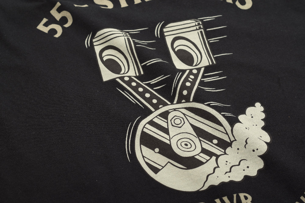 "55 STROKERS" TEE - BLACK