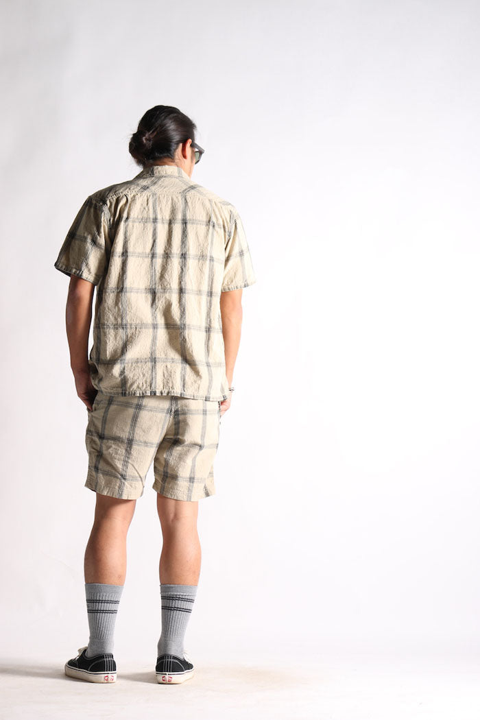 GUMP SS SHIRTS-BEIGE CHECK