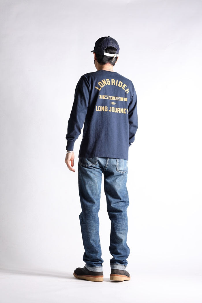 "LONG RIDERS" LONG SLEEVES TEE - NAVY