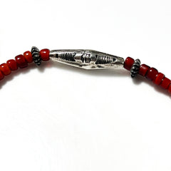 Antique White Heart Dead Stock / Long 福 Bracelet