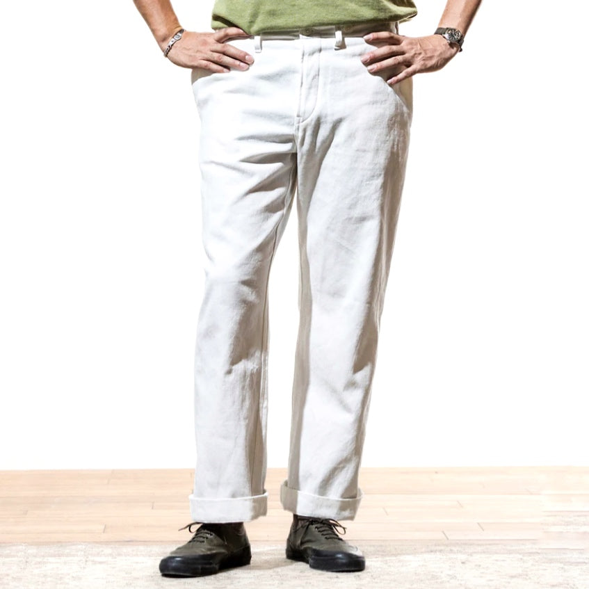 ACV-TR03CLRH COTTON LINEN BUCKLE BACK TROUSERS