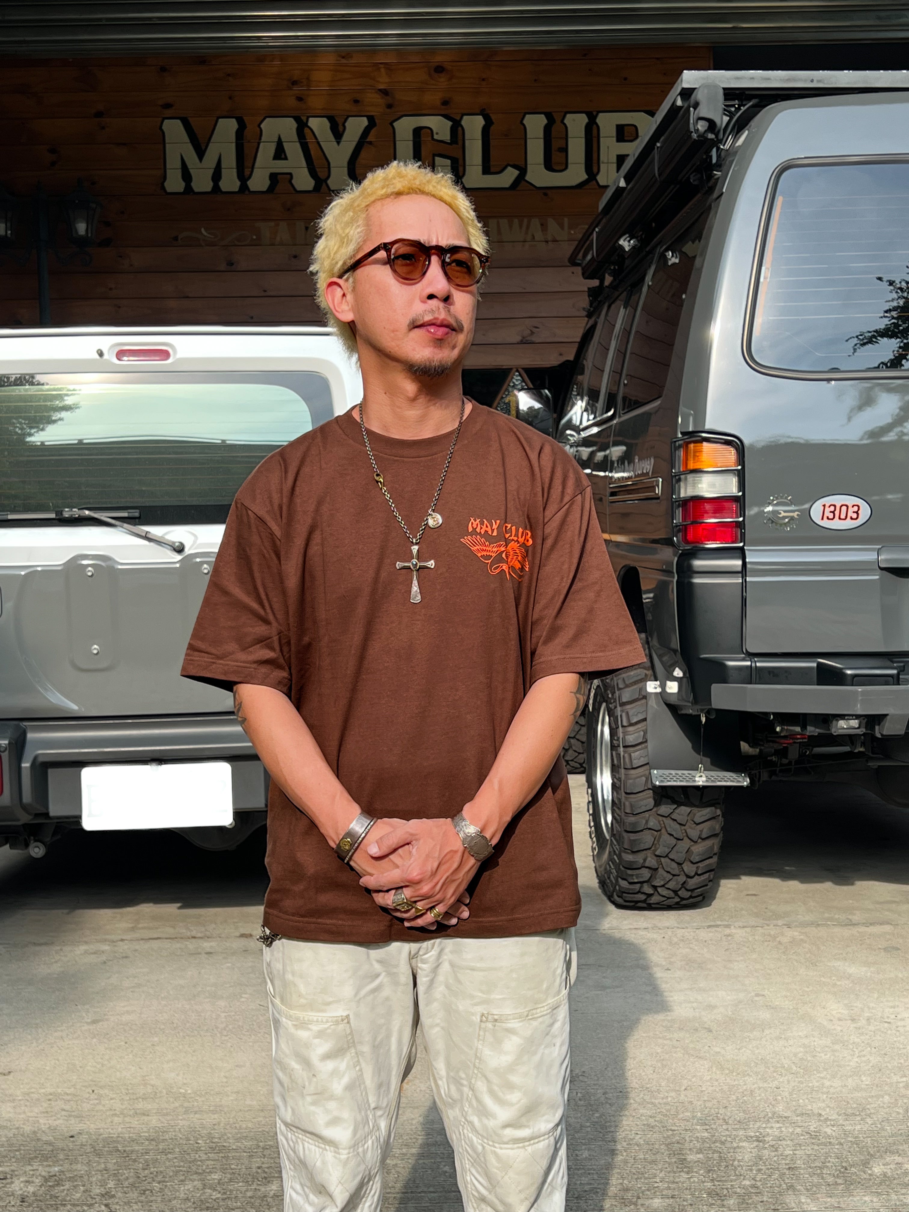 SAMURAI BIKER TEE - BROWN
