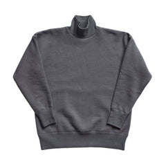 ACV-SW03 FLEECE LINED MOC-NECK SWEATSHIRTS - CHARCOAL GREY - May club