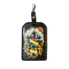 CARD HOLDER - FLYING WHEEL SKULL