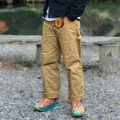 W-KNEE PAINTER PANTS - BROWN