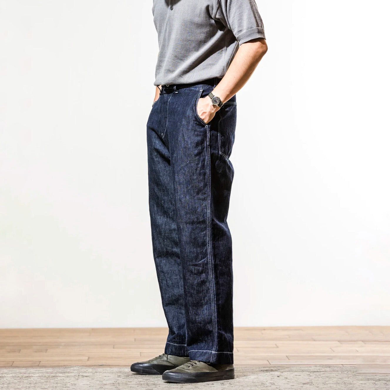 ACV-TR05CLD COTTON LINEN DENIM M40 TROUSERS