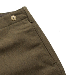 ACV-TR03CW COTTON WOOL BUCKLE BACK TROUSERS - OLIVE