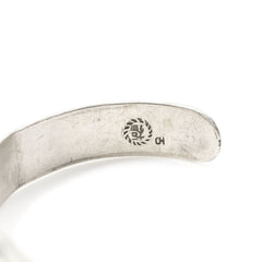 Coin Stamp Silver Bangle - Crossarrow