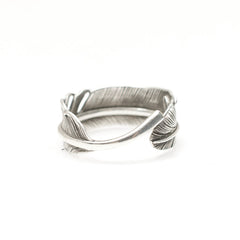 SHARP COIN FEATHER RING