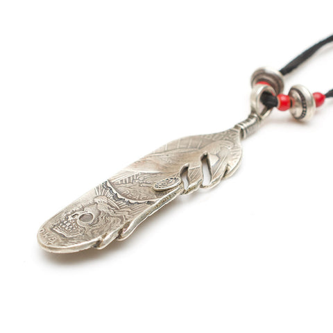 SPECIAL PEACE FEATHER BACK EAGLE AND SKULL - LEFT